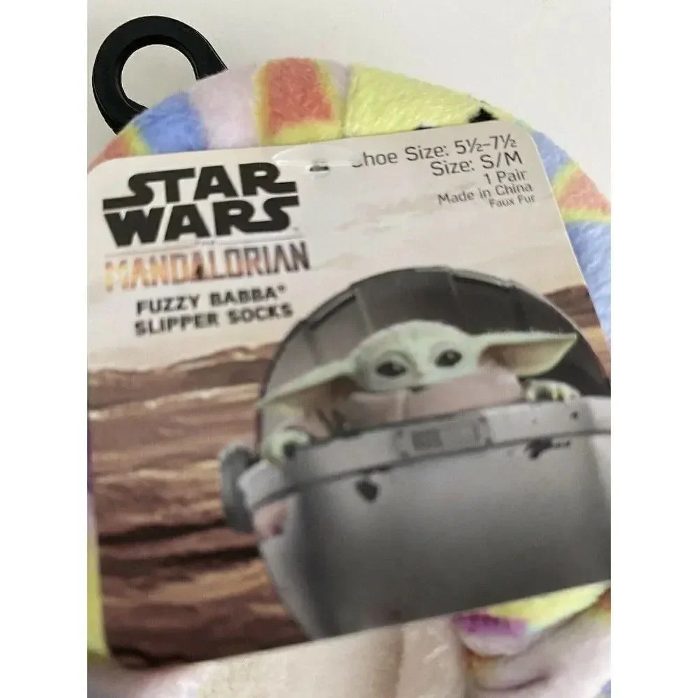 Baby Yoda Slipper Socks Sz S/M (5.5-7.5) Grogu Star Wars Mandalorian Non-Slip‎